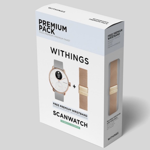 Withings ScanWatch Gold 38 mm premium pack